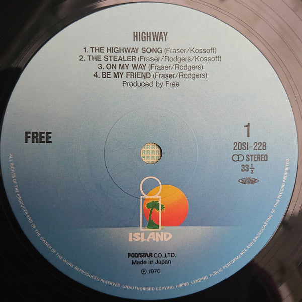 Free - Highway (Vinyl, LP, Album, Reissue) Very Good Plus (VG+) / Very Good (VG)