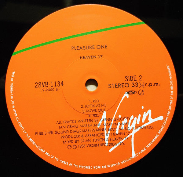 Heaven 17 - Pleasure One (Vinyl, LP, Album) Near Mint (NM or M-) / Very Good Plus (VG+)