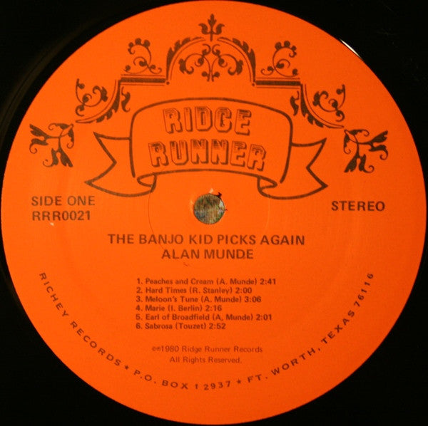 Alan Munde - The Banjo Kid Picks Again (Vinyl, LP, Album) Very Good Plus (VG+) / Very Good Plus (VG+)