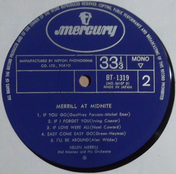 Helen Merrill - Merrill At Midnight (Vinyl, LP, Album, Limited Edit...