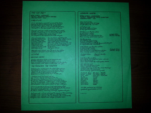 Yes - Close To The Edge = 危機 (Vinyl, LP, Album, Reissue)