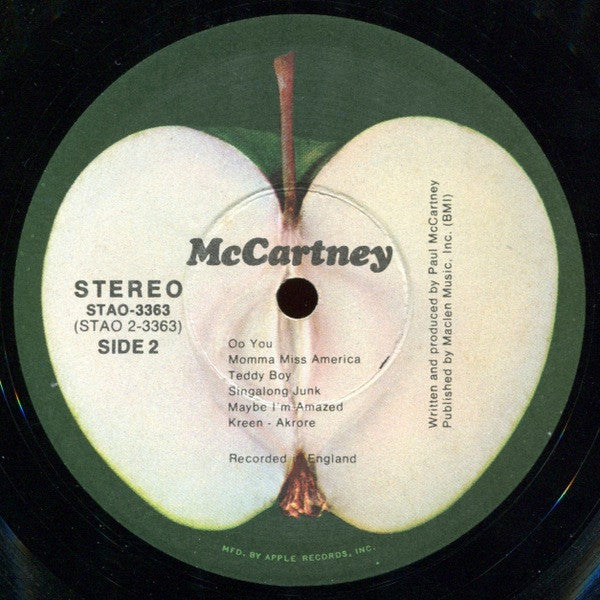 Paul McCartney - McCartney (Vinyl, LP, Album, Stereo) Good Plus (G+) / Very Good (VG)