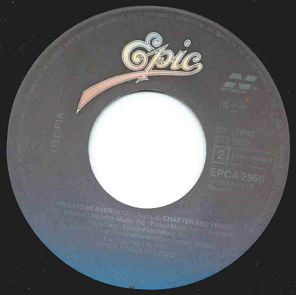 Utopia (5) - Utopia (Vinyl, Vinyl, LP, Album, 7", 33 ⅓ RPM, EP) Very Good Plus (VG+) / Very Good Plus (VG+)
