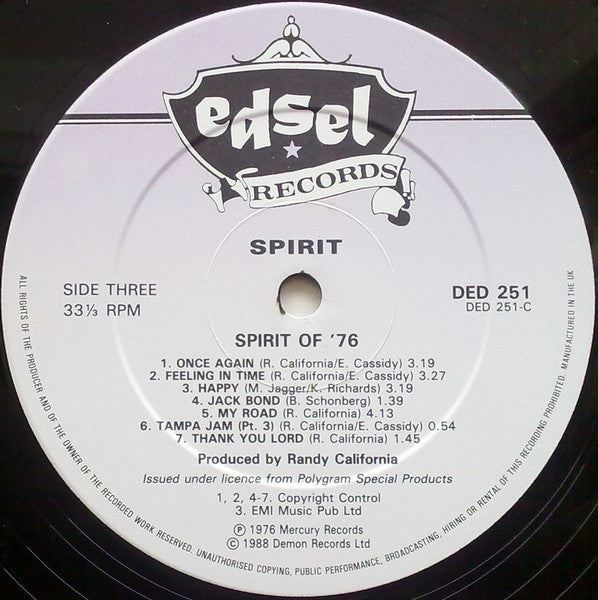 Spirit (8) - Spirit Of '76 (2xVinyl, LP, Album, Reissue) Very Good (VG) / Good Plus (G+)