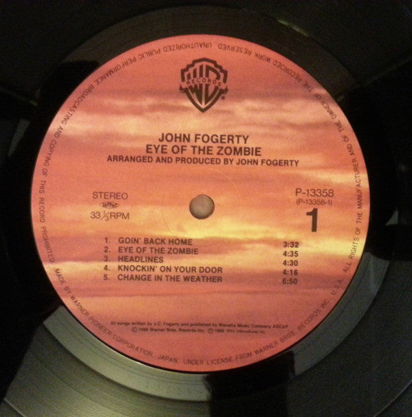 John Fogerty - Eye Of The Zombie (Vinyl, LP, Album)