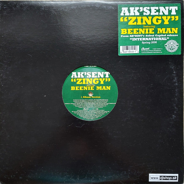 Ak'sent - Zingy (Vinyl, 12") Very Good Plus (VG+) / Very Good (VG)