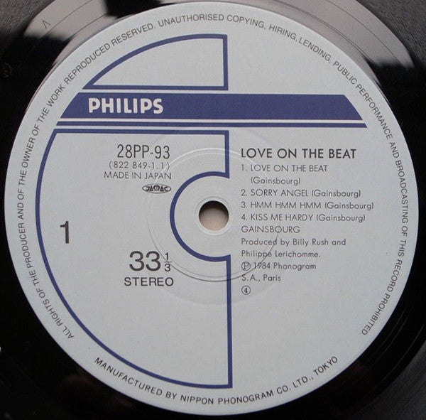 Serge Gainsbourg - Love On The Beat (Vinyl, LP, Album)