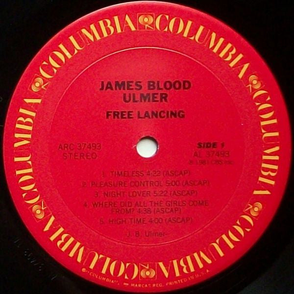 James Blood Ulmer - Free Lancing (Vinyl, LP, Album) Very Good (VG) / Very Good Plus (VG+)