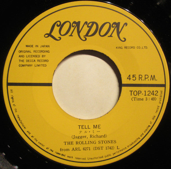 The Rolling Stones - テル・ミー  = Tell Me (Vinyl, 7", 45 RPM, Single)