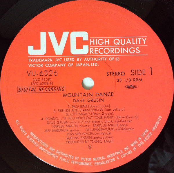 Dave Grusin - Mountain Dance (Vinyl, LP, Album)
