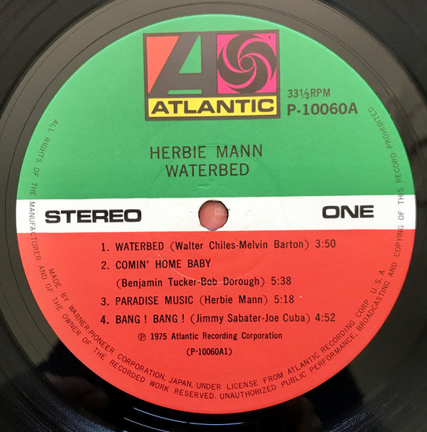 Herbie Mann - Waterbed (Vinyl, LP, Album) Very Good Plus (VG+) / Near Mint (NM or M-)