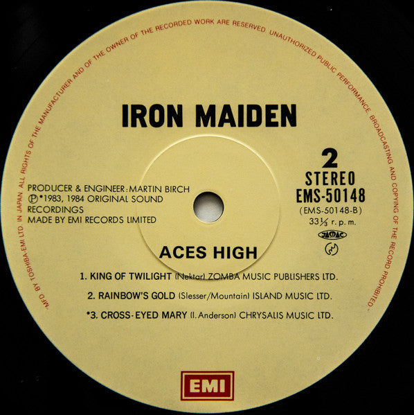 Iron Maiden - Aces High (Vinyl, 12", 33 ⅓ RPM, Mini-Album, Maxi-Sin...