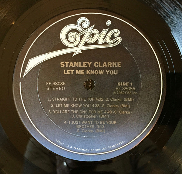 Stanley Clarke - Let Me Know You (Vinyl, LP, Album, Stereo) Very Good Plus (VG+) / Very Good Plus (VG+)