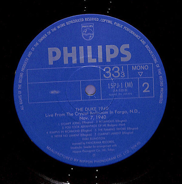 Duke Ellington - At Fargo 1940 Live (2xVinyl, LP, Album, Mono) Very Good Plus (VG+) / Very Good (VG)