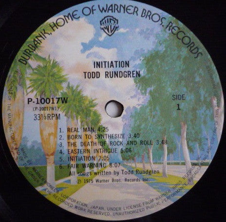 Todd Rundgren - Initiation (Vinyl, LP, Album, Stereo) Very Good Plus (VG+) / Very Good (VG)