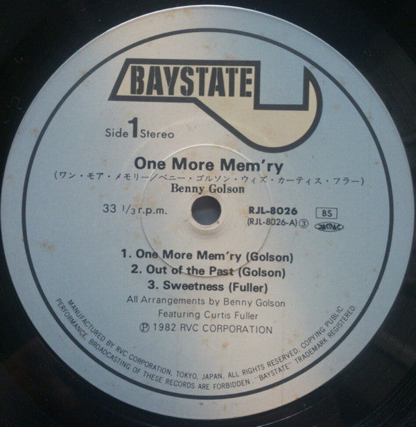 Benny Golson Quintet - One More Mem'ry (Vinyl, LP, Album, Stereo) Very Good Plus (VG+) / Very Good Plus (VG+)
