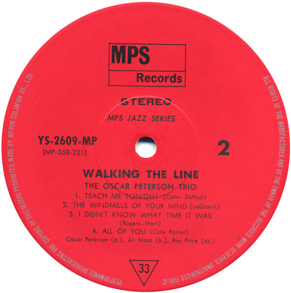 The Oscar Peterson Trio - Walking The Line (Vinyl, LP, Album) Very Good (VG) / Good Plus (G+)