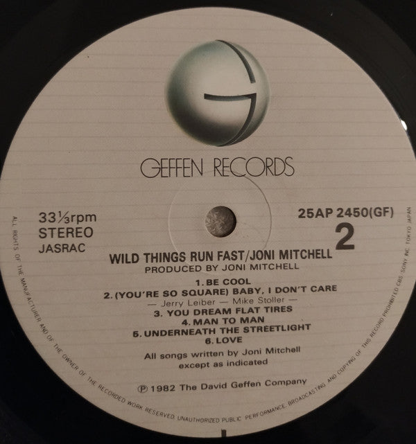 Joni Mitchell - Wild Things Run Fast (Vinyl, LP, Album, Stereo)