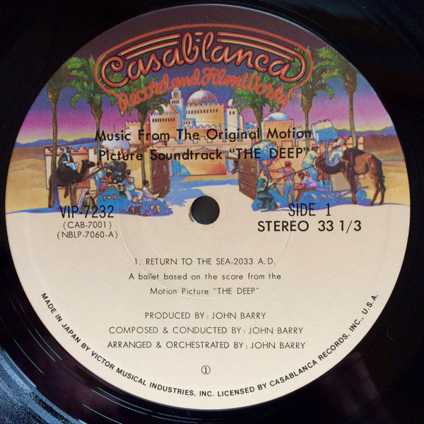 John Barry - ザ・ディープ = The Deep (Music From The Original Motion Picture Soundtrack) (Vinyl, LP, Album) Very Good Plus (VG+) / Very Good (VG)
