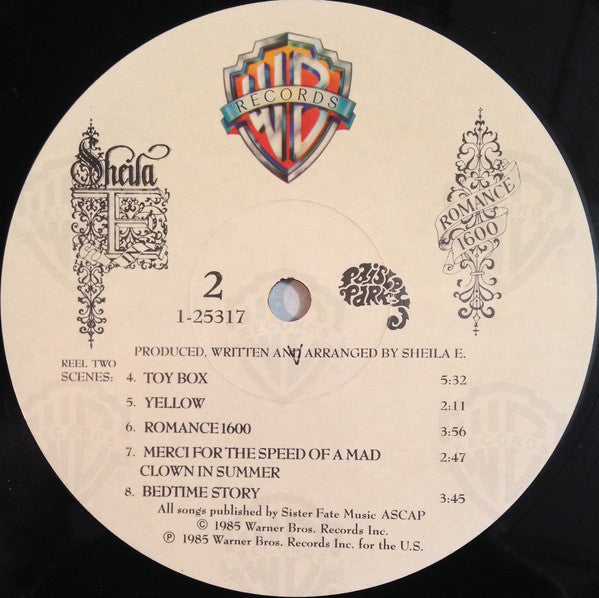 Sheila E. - In Romance 1600 (Vinyl, LP, Album) Very Good (VG) / Good Plus (G+)