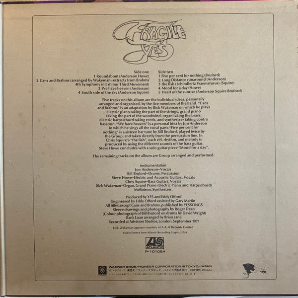 Yes - Fragile (Vinyl, LP, Album, Reissue, Stereo)