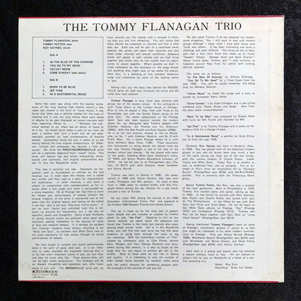 Tommy Flanagan Trio - The Tommy Flanagan Trio (Vinyl, LP, Album, Reissue, Stereo) Very Good (VG) / Very Good Plus (VG+)