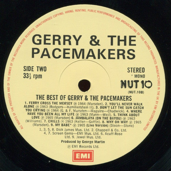 Gerry & The Pacemakers - The Best Of Gerry And The Pacemakers (Vinyl, LP, Compilation, Reissue) Very Good (VG) / Good (G)