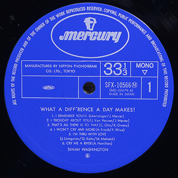 Dinah Washington - What A Diff'rence A Day Makes! (Vinyl, LP, Album...