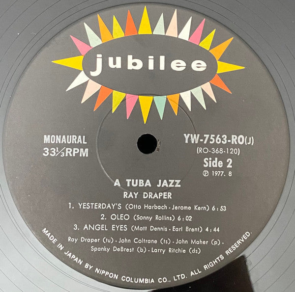 Ray Draper - A Tuba Jazz (Vinyl, LP, Album, Reissue, Mono) Near Mint (NM or M-) / Very Good (VG)