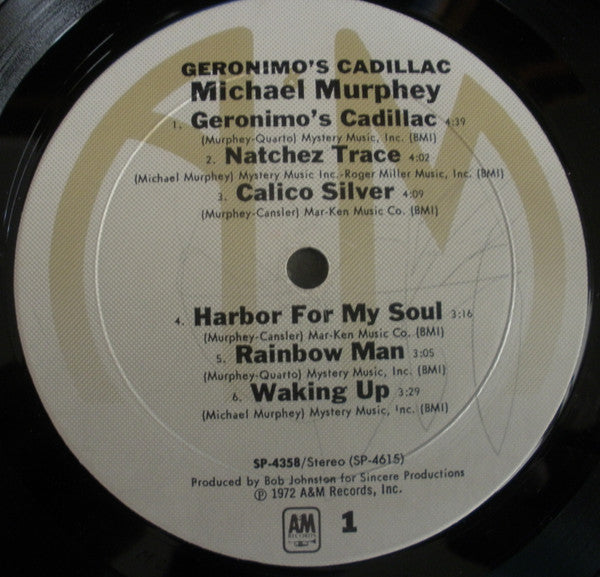 Michael Martin Murphey - Geronimo's Cadillac (Vinyl, LP, Album, Repress, Stereo) Very Good Plus (VG+) / Very Good (VG)