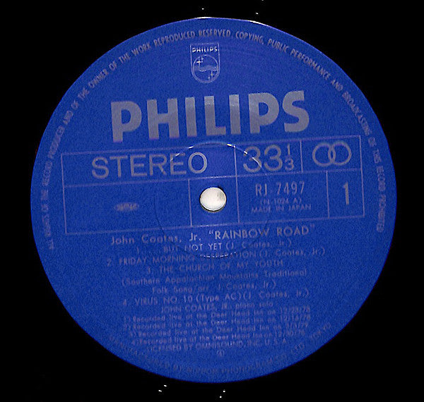 John Coates, Jr - Rainbow Road (Vinyl, LP, Album) Very Good Plus (VG+) / Good Plus (G+)