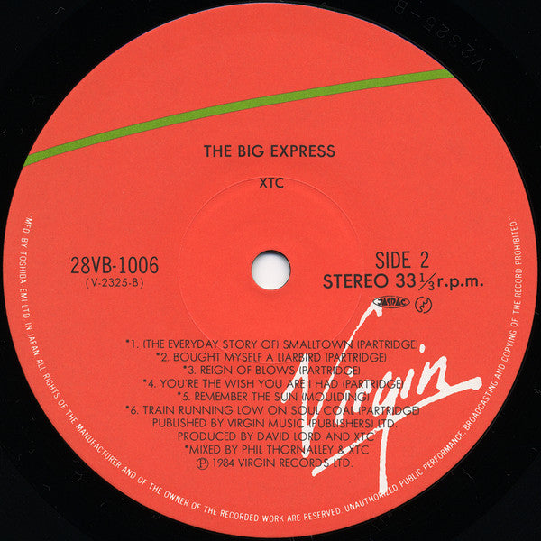 XTC - The Big Express (Vinyl, LP, Album) Very Good Plus (VG+) / Very Good (VG)