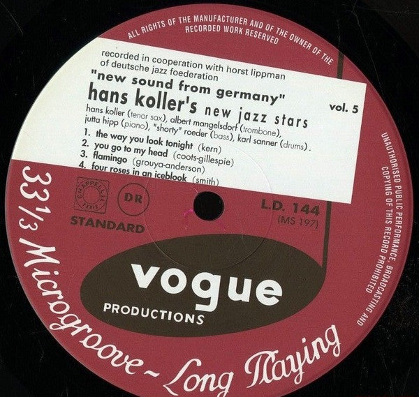 Hans Koller New Jazz Stars - "New Sound From Germany" Vol. 5 (Vinyl...