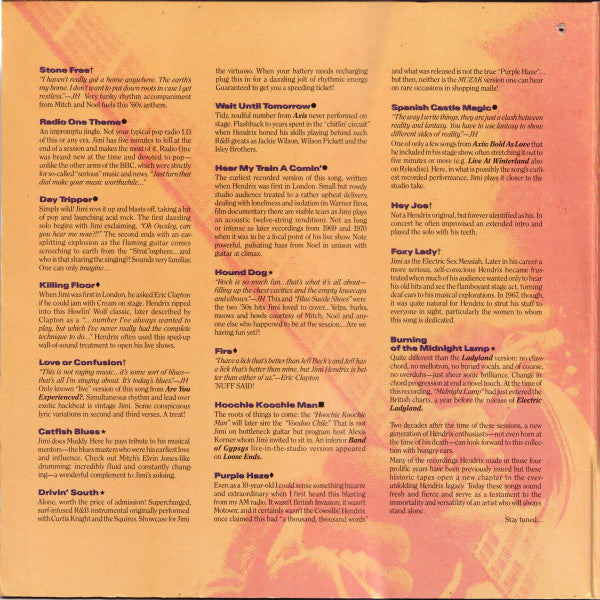 The Jimi Hendrix Experience - Radio One (Vinyl, Vinyl, All Media, LP, LP, Single Sided, Limited Edition, Remastered) Very Good (VG) / Very Good Plus (VG+)