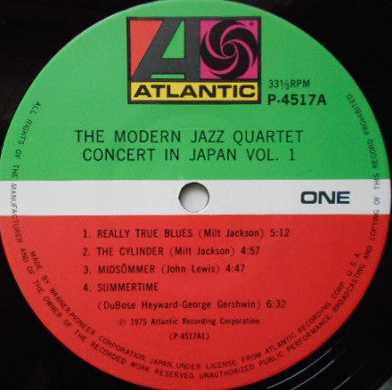 The Modern Jazz Quartet - Concert In Japan Vol.1 (Vinyl, LP, Album, Stereo) Near Mint (NM or M-) / Good Plus (G+)