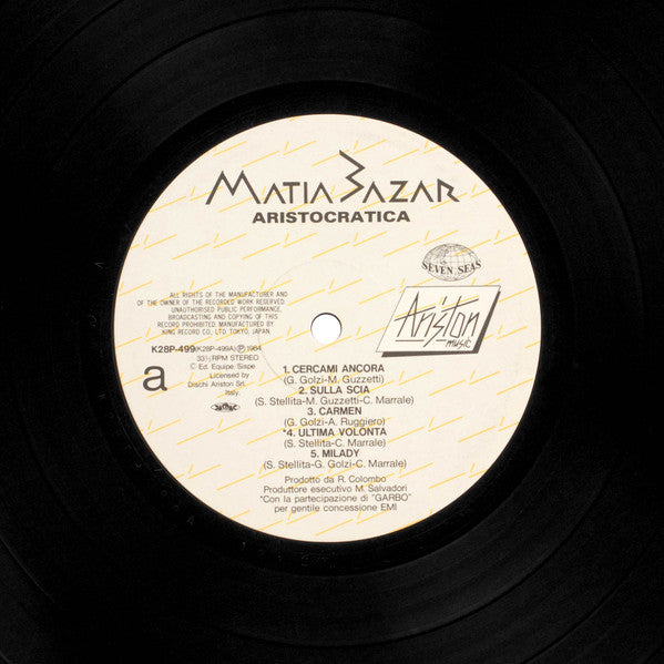 Matia Bazar - Aristocratica (Vinyl, LP, Album)