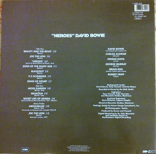 David Bowie - "Heroes" (Vinyl, LP, Album, Reissue, Remastered) Very Good Plus (VG+) / Very Good (VG)