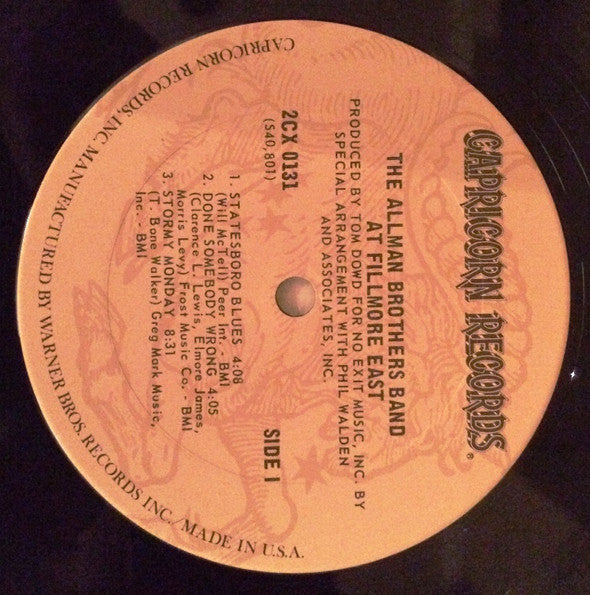 The Allman Brothers Band - The Allman Brothers Band At Fillmore East (2xVinyl, LP, Album, Reissue) Very Good Plus (VG+) / Very Good Plus (VG+)