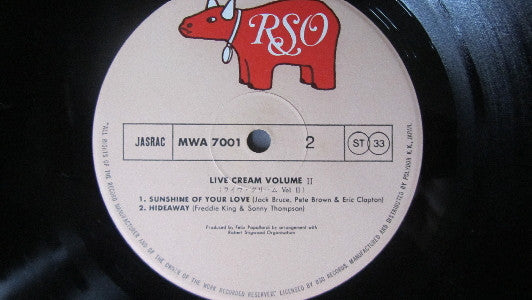 Cream (2) - Live Cream Volume II (Vinyl, LP, Album, Reissue)