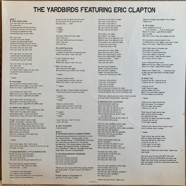 The Yardbirds - Eric (Slow-Hand) Clapton (Vinyl, LP, Compilation, S...