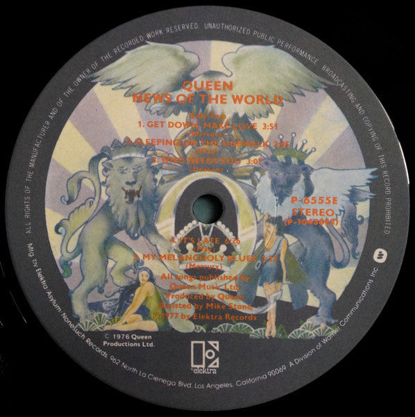 Queen - News Of The World (Vinyl, LP, Album, Reissue, Stereo) Near Mint (NM or M-) / Very Good Plus (VG+)