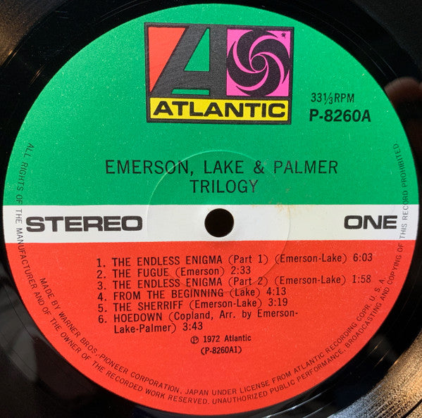 Emerson, Lake & Palmer - Trilogy (Vinyl, LP, Album, Stereo)