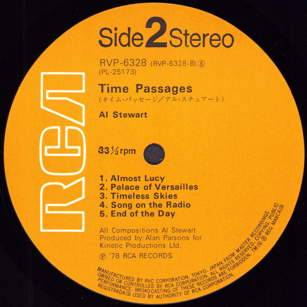 Al Stewart - Time Passages (Vinyl, LP, Album, Stereo) Very Good (VG) / Good Plus (G+)