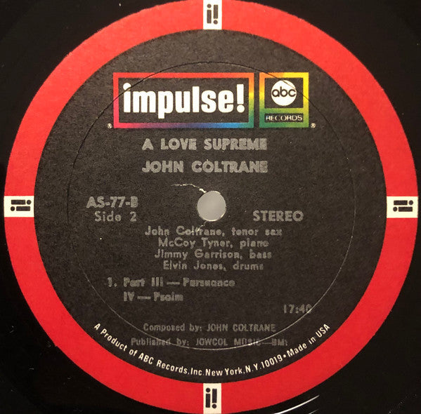 John Coltrane - A Love Supreme (Vinyl, LP, Album, Reissue, Stereo)