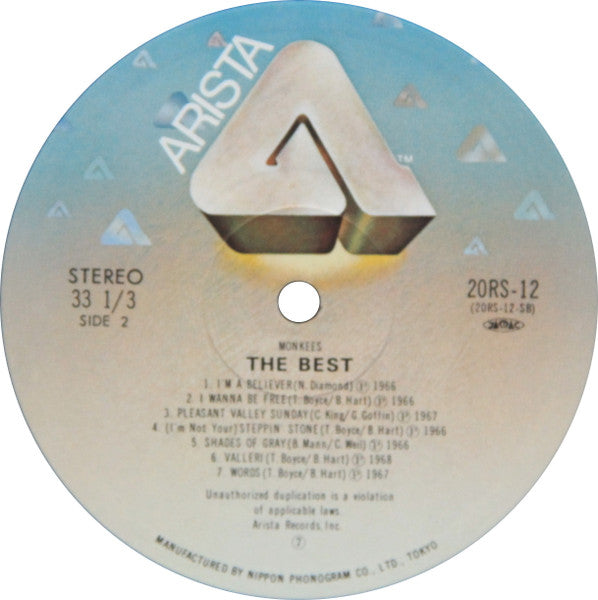 The Monkees - The Best (Vinyl, LP, Compilation, Repress)