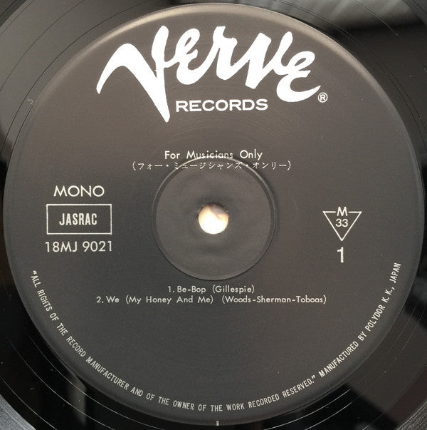 Stan Getz - For Musicians Only (Vinyl, LP, Album, Limited Edition, ...