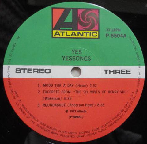 Yes - Yessongs (Vinyl, LP, Album, Reissue)