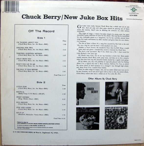 Chuck Berry - New Juke Box Hits (Vinyl, LP, Album, Reissue) Very Good Plus (VG+) / Good Plus (G+)