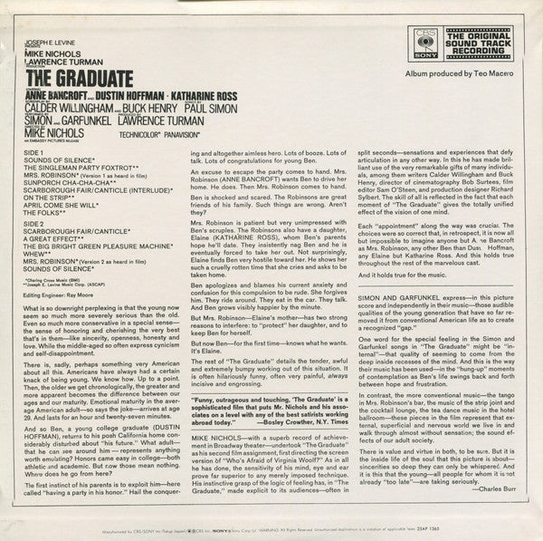 Paul Simon - The Graduate: The Original Sound Track Recording (Viny...