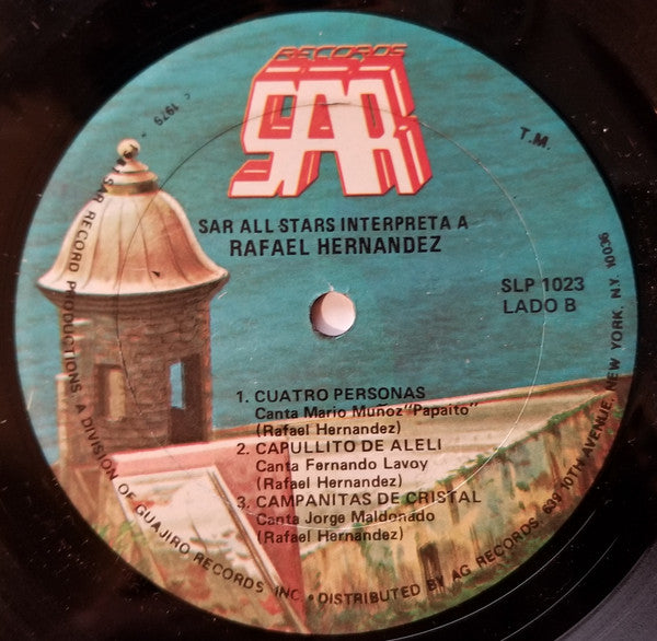 SAR All Stars - Interpretan A Rafael Hernandez (Vinyl, LP, Album) Very Good (VG) / Very Good Plus (VG+)